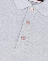 Men's Full Sleeve Polo - White Grey